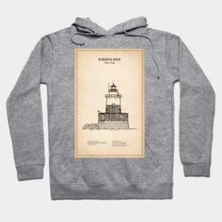 Robbins Reef Lighthouse - New York - SD Hoodie